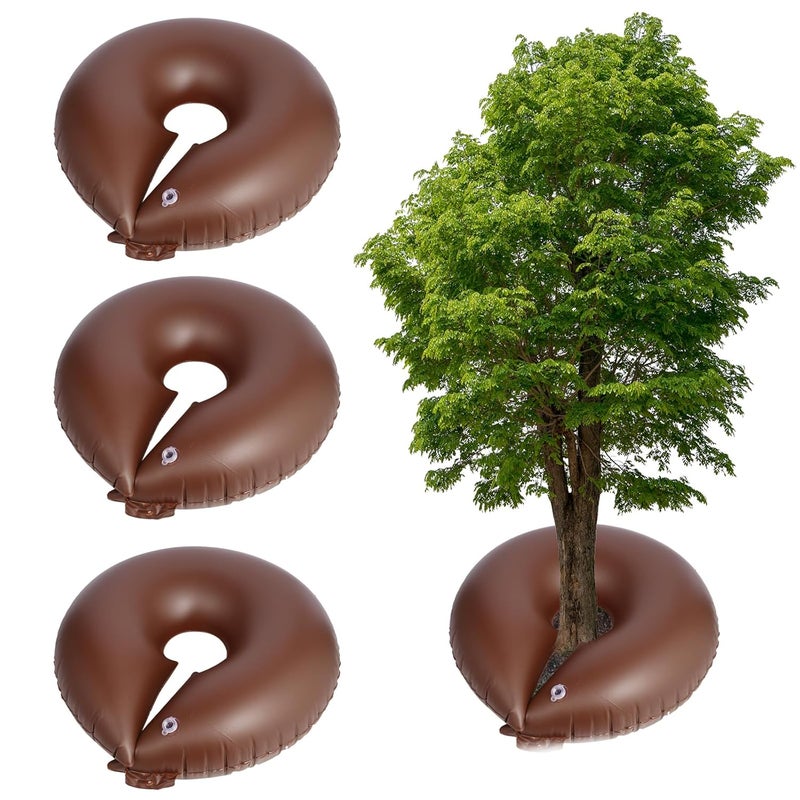 Tezhile TezhiIe 3 Pack 15 Gallon Tree Watering Ring Bag, PVC Drip Irrigation Water Pouch Automatic Drip System, Watering Donuts for Trees, Deep Root & Low-Profile Slow Release Watering Bag - Image 1